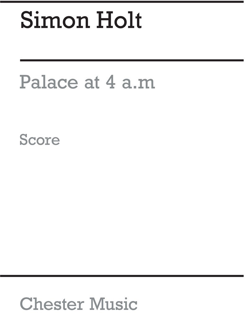 Palace At 4 a.m.